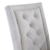 26 Inch Wood Dining Chair with Button Tufted Padded Back Set of 2 White BM299010