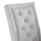 26 Inch Wood Dining Chair with Button Tufted Padded Back Set of 2 White BM299010