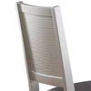 Joy 23 Inch Wood Dining Chair Set of 2 Channel Tufted Back Metallic Gray BM299012