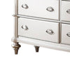 63 Inch Wide 6 Drawer Dresser Crystal Like Knobs Molded Details Silver By Casagear Home BM299015