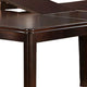 Red 60 Inch Rectangular Dining Table, 2 Extendable Butterfly Leafs, Brown