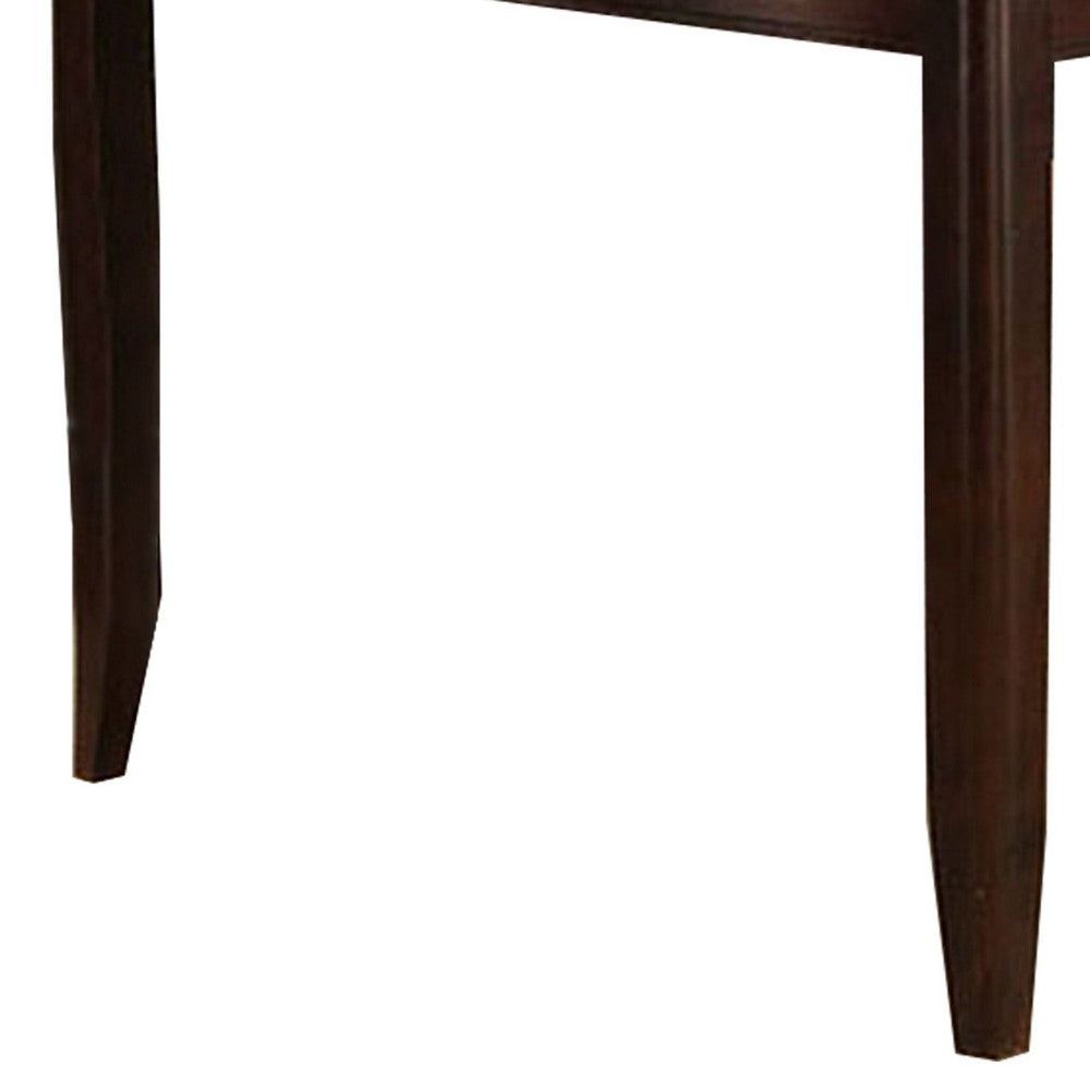 Red 60 Inch Rectangular Dining Table, 2 Extendable Butterfly Leafs, Brown
