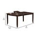 Red 60 Inch Rectangular Dining Table, 2 Extendable Butterfly Leafs, Brown