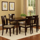 Red 60 Inch Rectangular Dining Table, 2 Extendable Butterfly Leafs, Brown