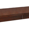 60 Inch Rectangular Dining Table, Extension Leaf, Tapered Legs, Brown Wood