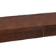 60 Inch Rectangular Dining Table, Extension Leaf, Tapered Legs, Brown Wood