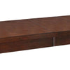 60 Inch Rectangular Dining Table Extension Leaf Tapered Legs Brown Wood BM299021