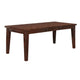 60 Inch Rectangular Dining Table, Extension Leaf, Tapered Legs, Brown Wood
