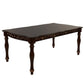 Kipp 78 Inch Dining Table, 2 Extension Leafs, Floral Carved, Oak Brown Wood By Casagear Home