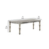 Kipp Dining Table | 72" | Rectangular | Floral Carved | Champagne Finish