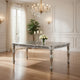 Kipp Dining Table | 72" | Rectangular | Floral Carved | Champagne Finish
