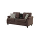 Noa Sofa Loveseat Set | 2 Piece | USB Ports | 4 Pillows | Dark Brown