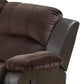 83 Inch Manual Recliner Suede Sofa USB Charging Port Brown Faux Leather By Casagear Home BM299038