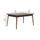 Lee Dining Table | 59" | Rectangular | Tapered Legs | Brown Wood