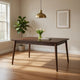 Lee Dining Table | 59" | Rectangular | Tapered Legs | Brown Wood