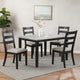 Dining Set | 5 Piece | Table & 4 Chairs | Espresso Brown Upholstery