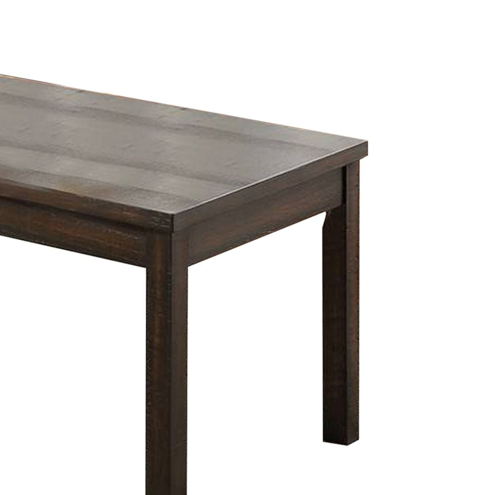 3 Piece Coffee Table and End Table Set Wood Tabletops Dark Brown Finish BM299079