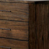Tiva 59 Inch Wide 6 Drawer Dresser Metal Handles Distressed Oak Brown By Casagear Home BM299082