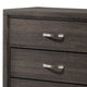 50 Inch Classic 5 Drawer Tall Dresser Chest with Metal Handles Oak Gray By Casagear Home BM299085