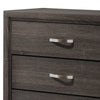 50 Inch Classic 5 Drawer Tall Dresser Chest with Metal Handles Oak Gray By Casagear Home BM299085