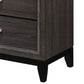 50 Inch Classic 5 Drawer Tall Dresser Chest with Metal Handles Oak Gray By Casagear Home BM299085