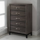 Tall Dresser | 50" | 5 Drawers | Oak Gray | Classic Metal Handles