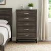 Tall Dresser | 50" | 5 Drawers | Oak Gray | Classic Metal Handles