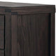 58 Inch Classic Wood Dresser with 6 Drawers Metal Bar Handles Dark Brown By Casagear Home BM299087