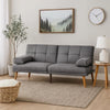 Gina Futon Sofa Bed | 71" | Adjustable | Tufted | Gray