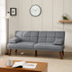 Gina Futon Sofa Bed | 71" | Adjustable | Tufted | Gray