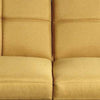 Gina 71 Inch Adjustable Futon Sofa Bed Tufted Tapered Legs Mustard BM299092