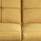 Gina 71 Inch Adjustable Futon Sofa Bed Tufted Tapered Legs Mustard BM299092