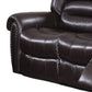 86 Inch Power Recliner Sofa with USB Charging Port Brown Bonded Leather By Casagear Home BM299094