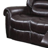 86 Inch Power Recliner Sofa with USB Charging Port Brown Bonded Leather By Casagear Home BM299094