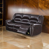 Power Recliner Sofa | 86" | USB Port | Brown Bonded Leather