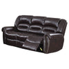 86 Inch Power Recliner Sofa with USB Charging Port Brown Bonded Leather By Casagear Home BM299094