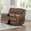 Betty 65 Inch Power Reclining Loveseat Chair Pull Tab Mechanism Brown By Casagear Home BM299101