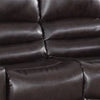 Zib Power Reclining Sectional Sofa Set USB Port Rich Brown Bonded Leather By Casagear Home BM299110