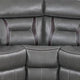 Lof Power Reclining Sectional Sofa Set USB Port Gray Gel Faux Leather BM299112