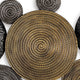 Wall Decor | 44" | Circles | Spiral Texture | Bronze & Black