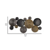 Wall Decor | 44" | Circles | Spiral Texture | Bronze & Black