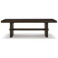 72-90 Inch Extendable Rectangular Dining Table Pedestal Base Brown Wood By Casagear Home BM299153