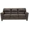 Tufted Sofa | 89" | Gray Faux Leather | Track Arms