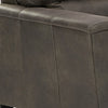 Tufted Sofa | 89" | Gray Faux Leather | Track Arms