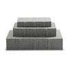 Decor Book Box Set | 3 Piece | Gray Cover | Velvet Lined