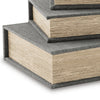 Decor Book Box Set | 3 Piece | Gray Cover | Velvet Lined