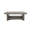 50 Inch Square Coffee Table Concrete Laminated Surface Distressed Gray By Casagear Home BM299289