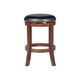 Ovi 24 Swivel Counter Stool Nailhead Trim Walnut Brown By Casagear Home BM299366