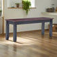 Zoy 48" Dining Bench, Cherry Brown Top, Black Tapered Legs By Casagear Home