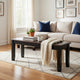 Zoy 48" Dining Bench, Cherry Brown Top, Black Tapered Legs By Casagear Home